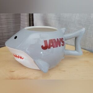 NWT JAWS Movie Great White Shark Sculpted Ceramic Mug